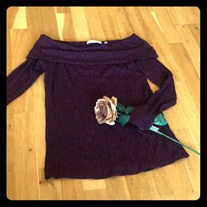 Off the shoulder Red Linda Matthews Winter Top